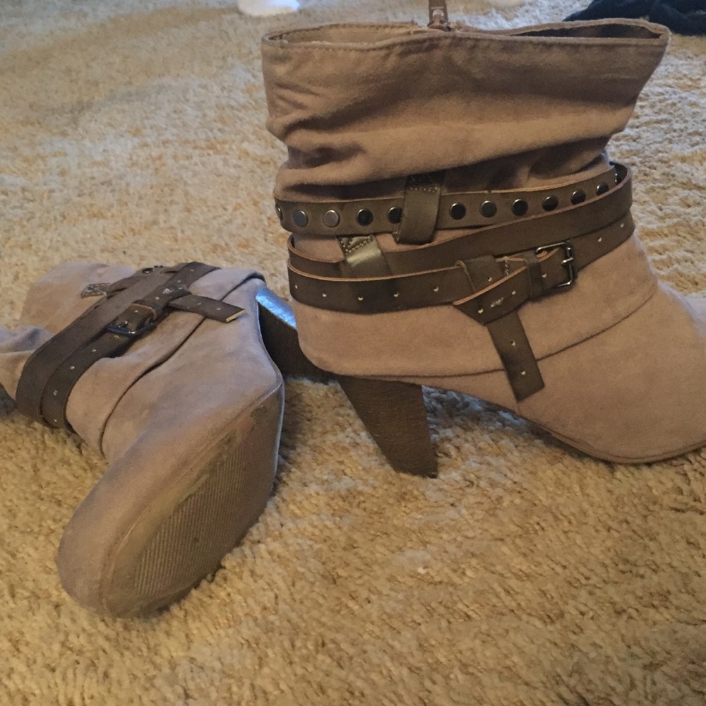 Tan booties